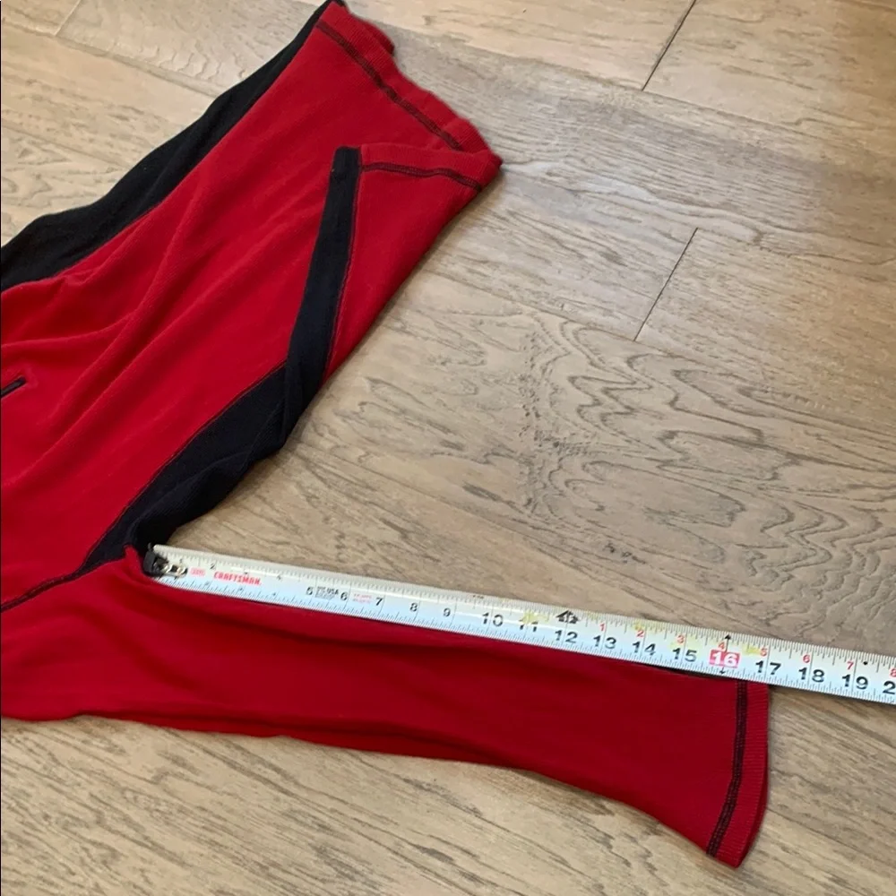 Lauren Ralph Lauren Red Athletic Half-Zip Top with Black Trim - Picture 11 of 11